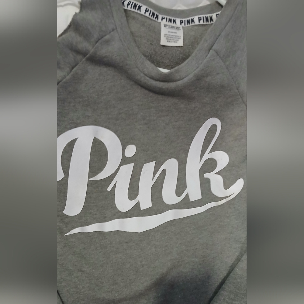 z PINK Victoria's Secret Gray Sweatshirt - Picture 3 of 5